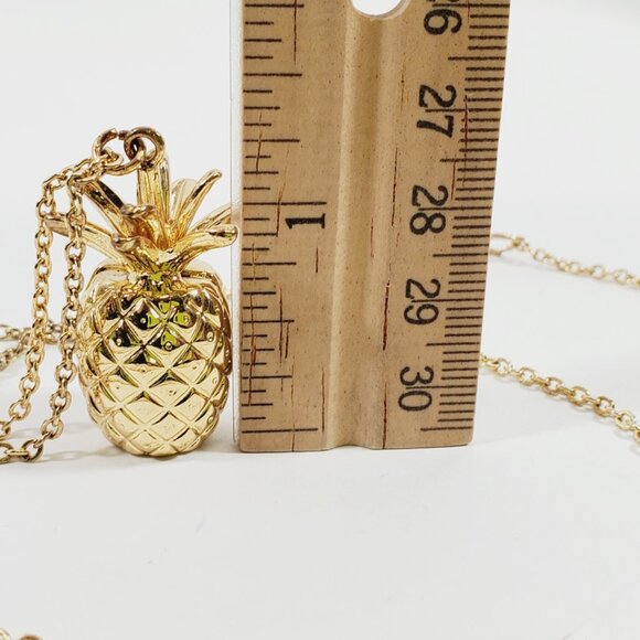 Vintage Pineapple Pendant Sweater Necklace 36" (93594) - Picture 4 of 4